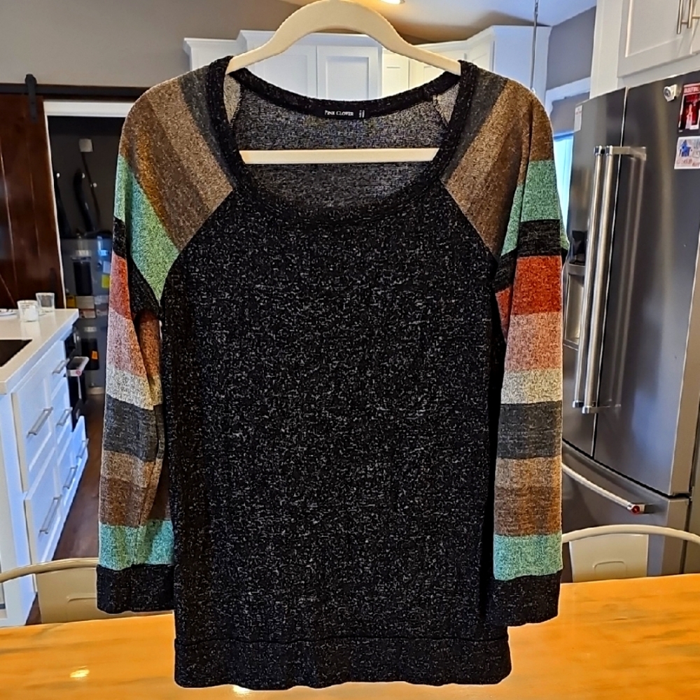 Pink Clover Multicolor Striped Sweater M